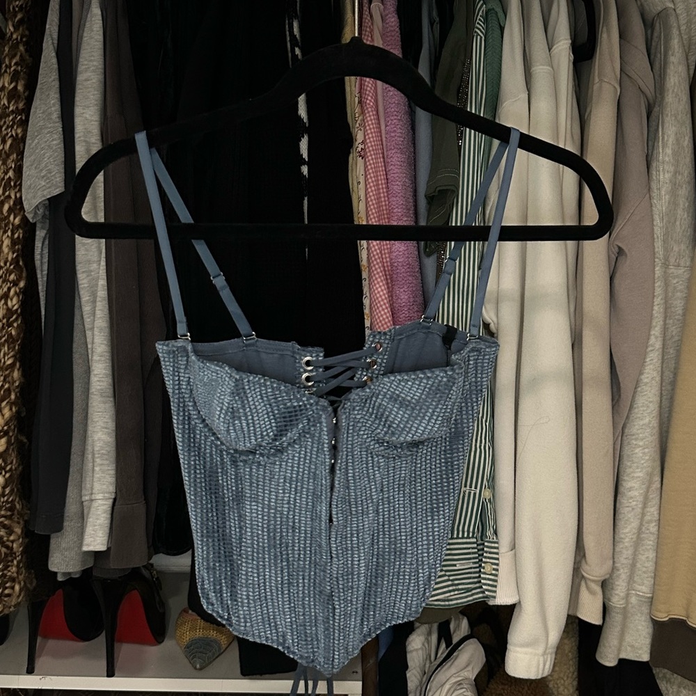 Urban Outfitters Under replay Velvet Waffle Corset